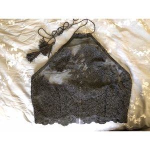 SOLD Dolls Kill House or Widow Cropped Lace Tank